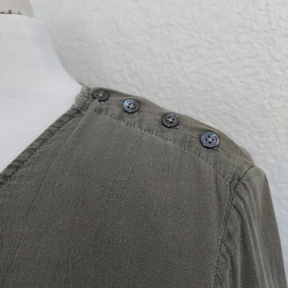 James Perse Olive Green Casual Top Size 1 - Picture 4 of 14